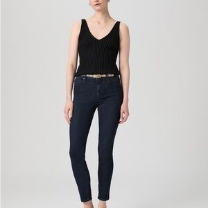 PAIGE Hoxton Ankle Blue Skinny Jeans